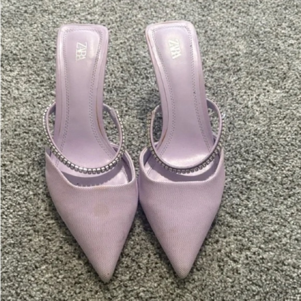 Zara Lilac Pointed Heels